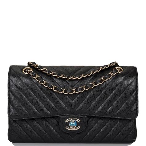 chanel caviar chevron bag|2018 Medium Classic Chevron Caviar Double Flap shoulder bag.